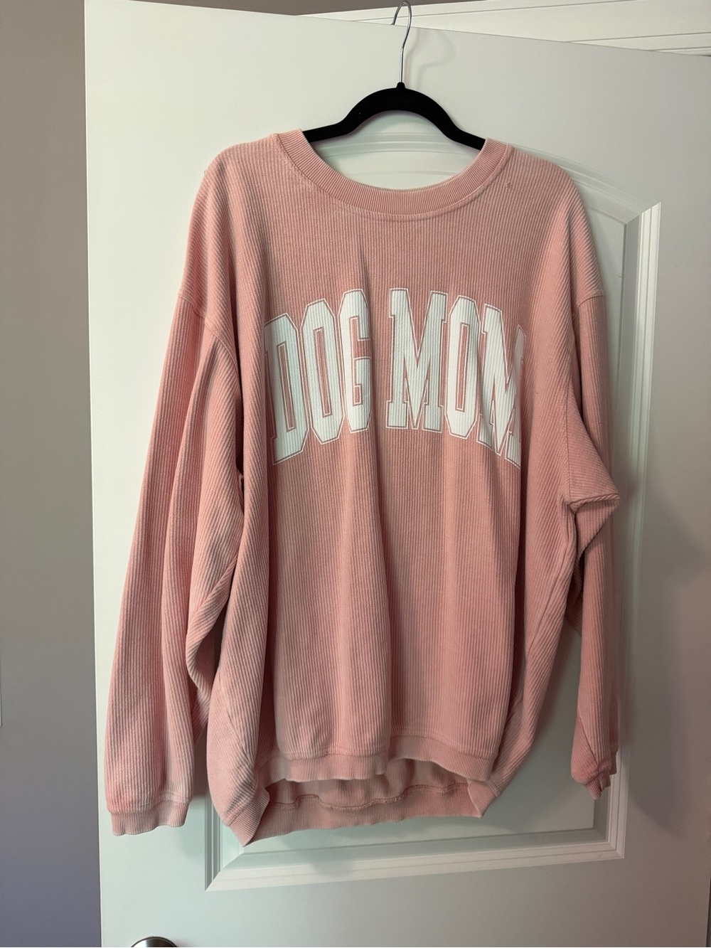 Dog Mom Oversized Pink Sweater